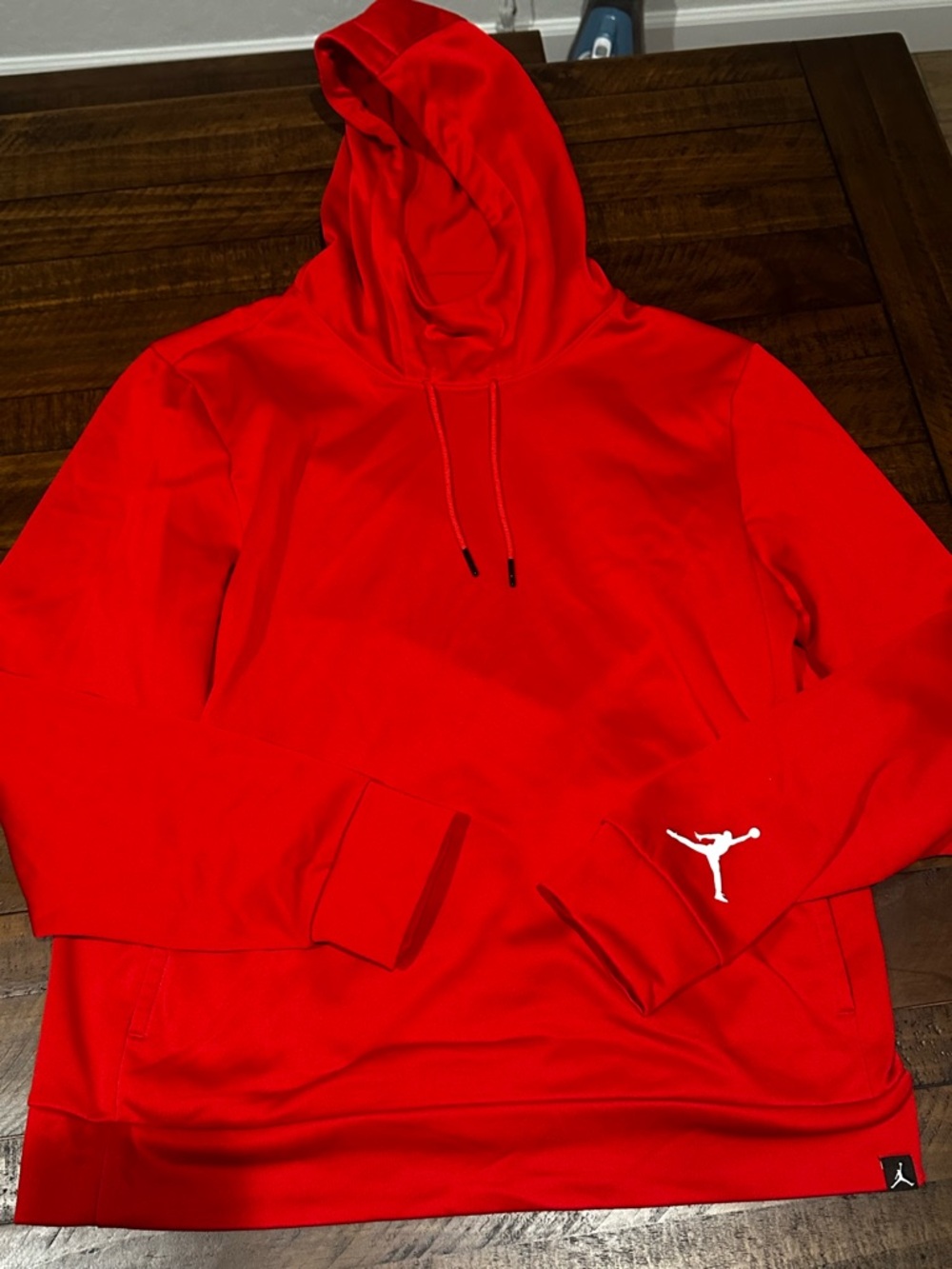 Jordan Red Hoodie with White Jumpman Accent